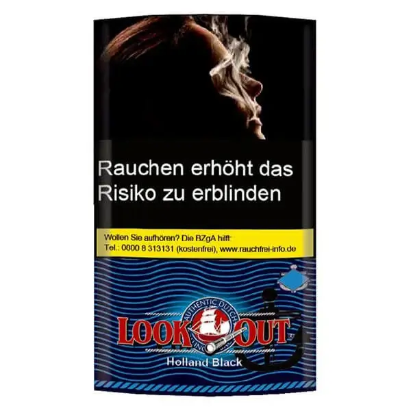 Look Out Holland Black Tabak 50g Pouch