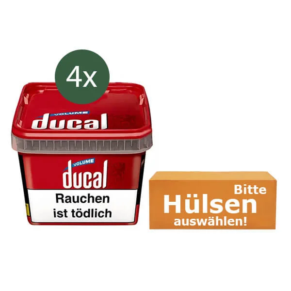 Ducal Volumentabak Red 4 x Eimer mit wählbaren Hülsen 