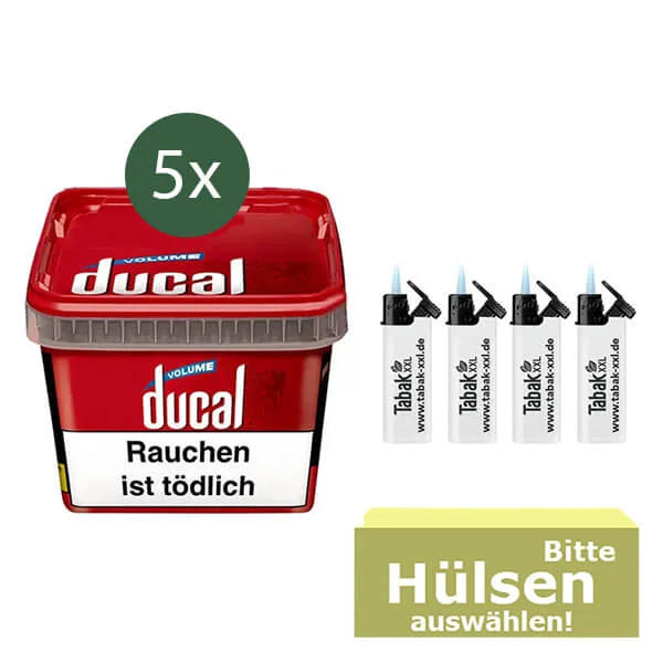 Ducal Volumentabak Red 5 x Eimer mit wählbaren Hülsen