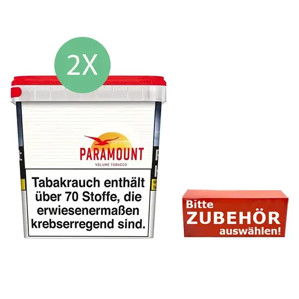 Paramount Tabak 2 x Giga Box mit wählbarem Zubehör