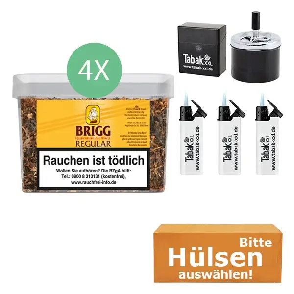 Brigg Tabak Regular 3 x Eimer mit wählbaren Hülsen und Etui Brigg Tabak Regular 3 x Eimer mit wählbaren Hülsen und Etui