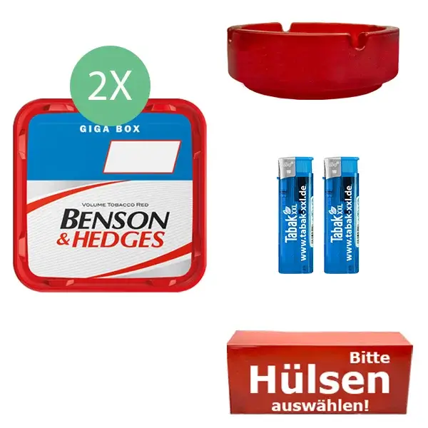 Benson & Hedges Tabak 2 x Giga Box mit Filterhülsen 