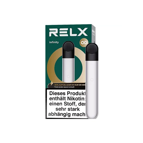 Relx E-Zigarette Infinity Silber 380 mAh Mehrweg Relx E-Zigarette Infinity Silber 380 mAh Mehrweg