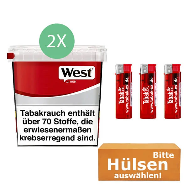 West Tabak Red 2 x Giga Box mit wählbaren Filterhülsen West Tabak Red 2 x Giga Box mit wählbaren Filterhülsen