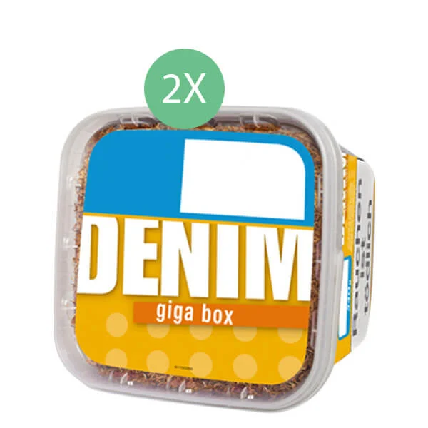 Denim Tabak 2 x Giga Box mit wählbarem Zubehör