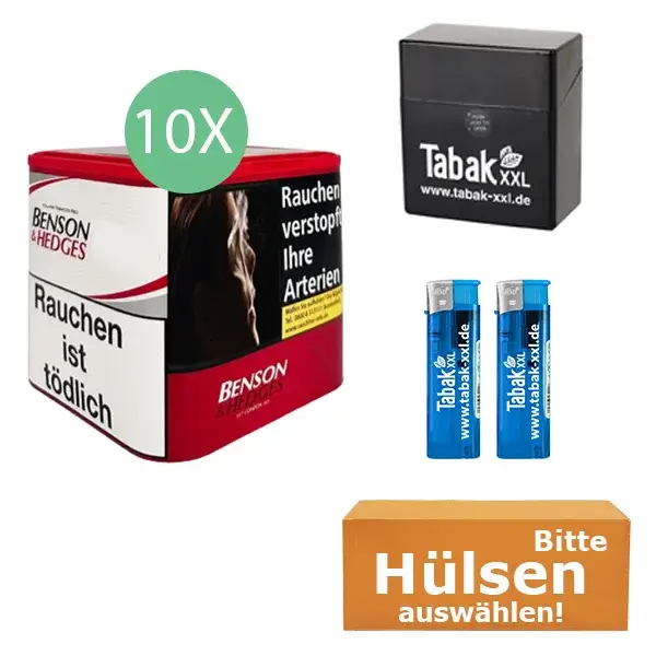 benson-hedges-tabak-10-x-dose-mit-waehlbaren-huelsen-und-etui benson-hedges-tabak-10-x-dose-mit-waehlbaren-huelsen-und-etui
