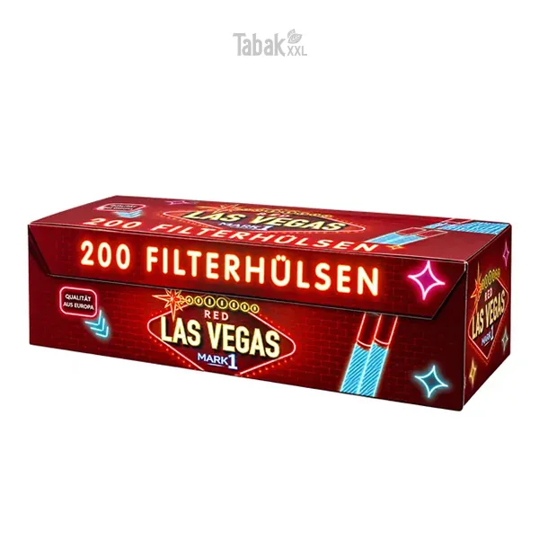 Las Vegas Zigarettenfilterhülsen in der 200er Packung zum Selberstopfen