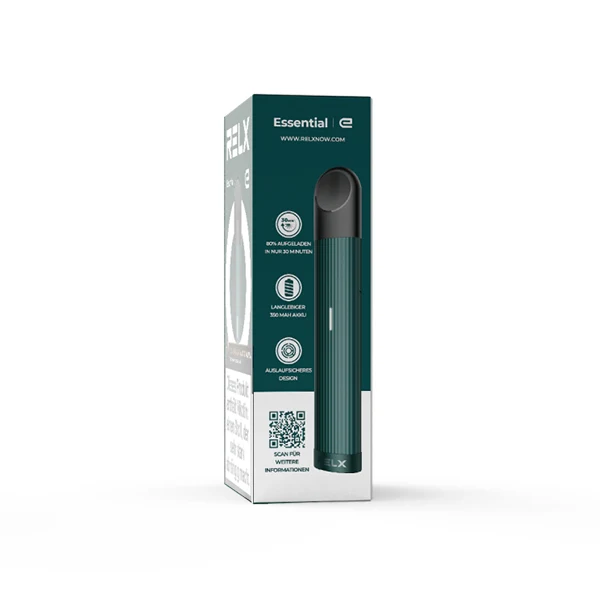 Relx E-Zigarette Essential Green 350 mAh Mehrweg+Verpackung Relx E-Zigarette Essential Green 350 mAh Mehrweg+Verpackung