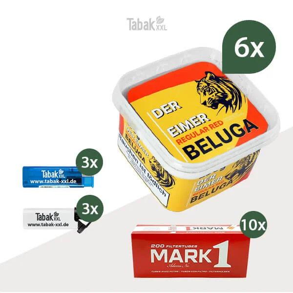6x-beluga-pfeifentabak-red-regular-eimer-mit-2000-huelsen-und-sturmfeuerzeugen-xxl18501