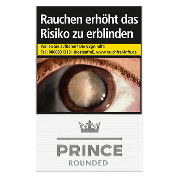 Die Prince Rounded Zigaretten im original Pack.