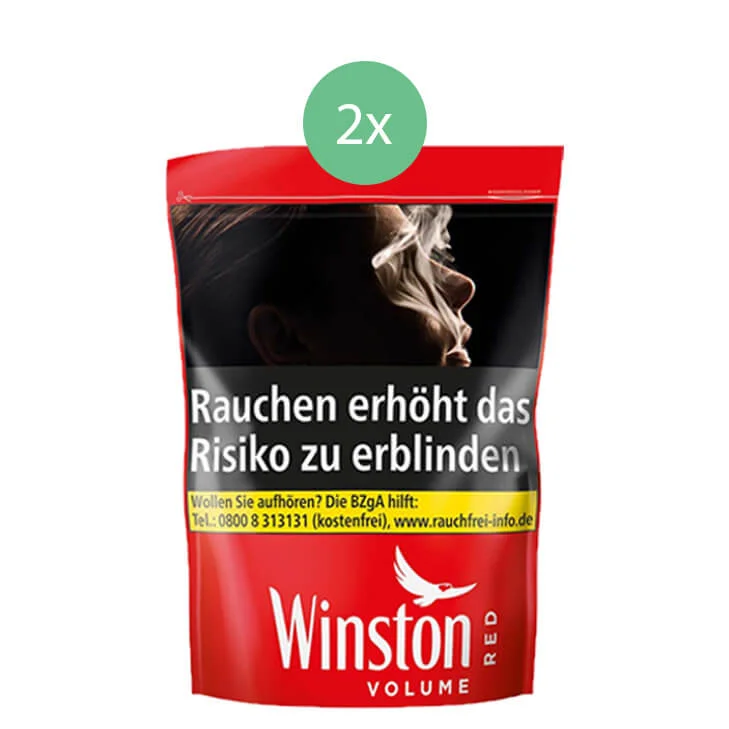 Winston Tabak Red 2 x Beutel mit wählbarem Zubehör