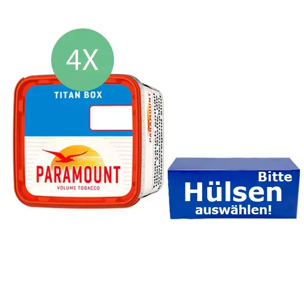 Paramount Volumentabak Red 4 x Titan Box mit wählbarem Zubehör 