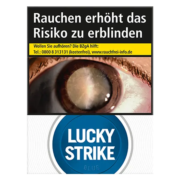 Die Lucky Strike Blue Zigaretten in XXL.