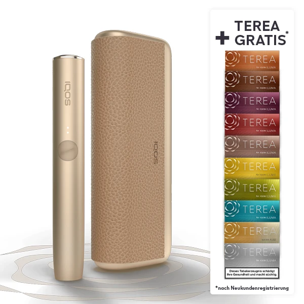 IQOS ILUMA PRIME Gold Khaki + bis zu 60 TEREA Sticks nach Registrierung* bei IQOS IQOS ILUMA PRIME Gold Khaki + bis zu 60 TEREA Sticks nach Registrierung* bei IQOS