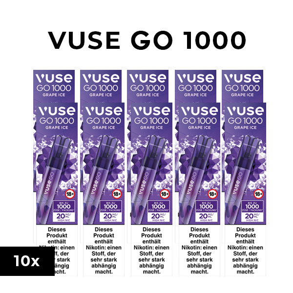 vuse go 1000 grape ice 10x