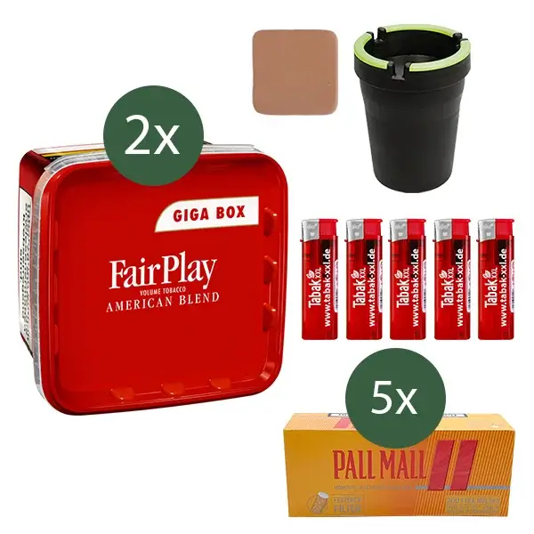 FairPlay Volumentabak 2 x Giga Box mit 1000 Extra Filterhülsen 