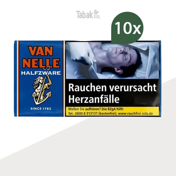 10x Van Nelle Drehtabak Halfzware Pouch
