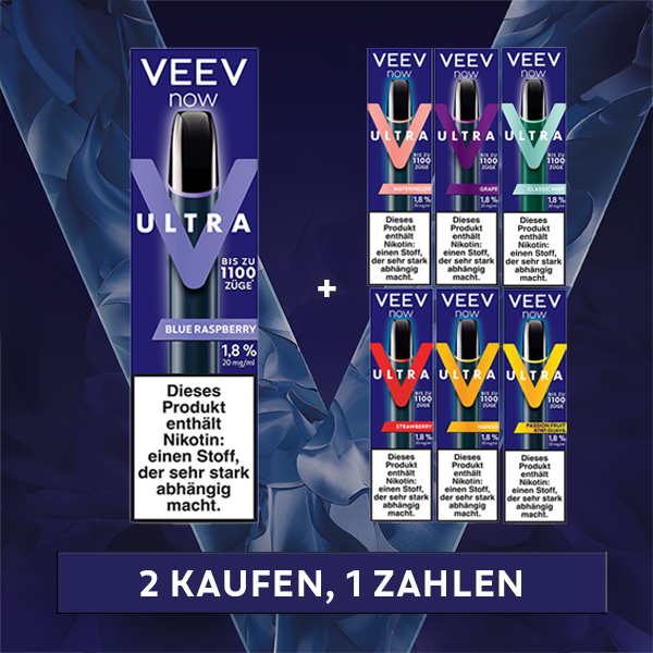 Veev Now Ultra Blue Raspberry 1+1 bundle