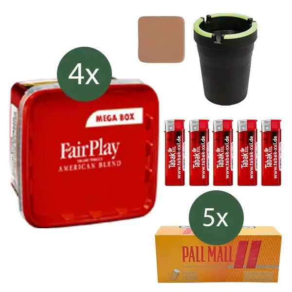 FairPlay Tabak 4 x Mega Box mit 1000 Extra Filterhülsen 