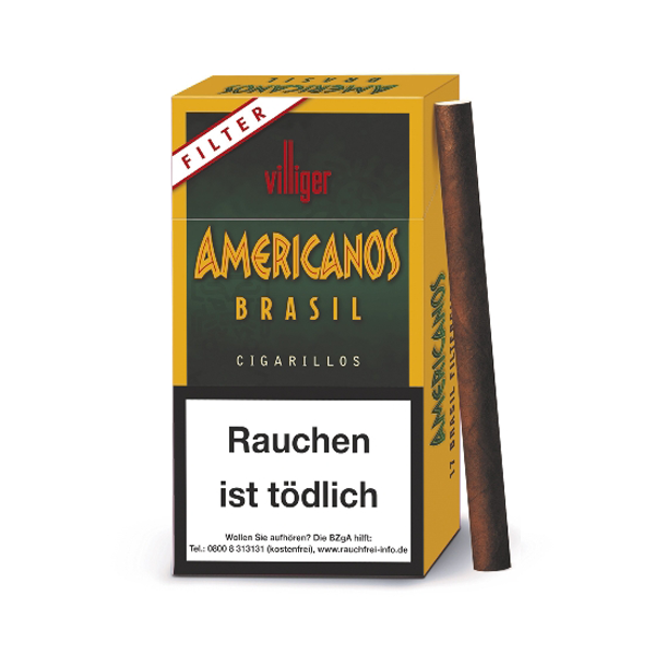 Villiger Zigarillos Americanos Brasil S mit Filter