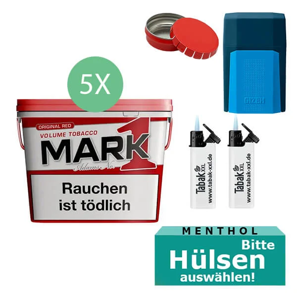 5x_mark_xl_2xsturm_und_gizeh_etui 5 x Mark 1 Tabak mit Gizeh Etui