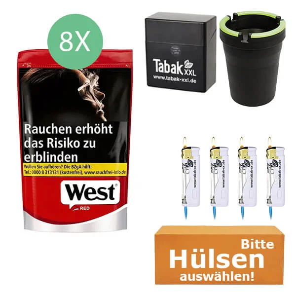 8 x West mit Hülsen