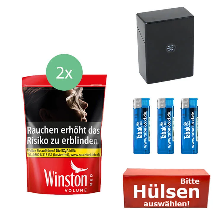 Winston Tabak Red 2 x Beutel mit wählbaren Hülsen Winston Tabak Red 2 x Beutel mit wählbaren Hülsen