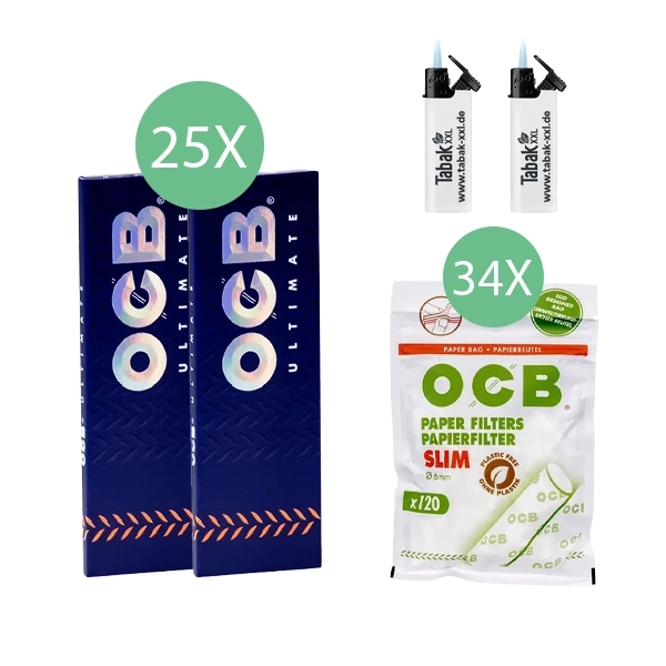 25x-ocb-blaettchen-ultimate-50-blatt-+-34x-ocb-papier-slim-filter-+-2x-sturmfeuerzeuge 25x-ocb-blaettchen-ultimate-50-blatt-+-34x-ocb-papier-slim-filter-+-2x-sturmfeuerzeuge