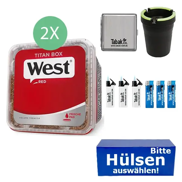 west-tabak-red-2-x-titan-box-mit-waehlbaren-huelsen-und-metalletui
