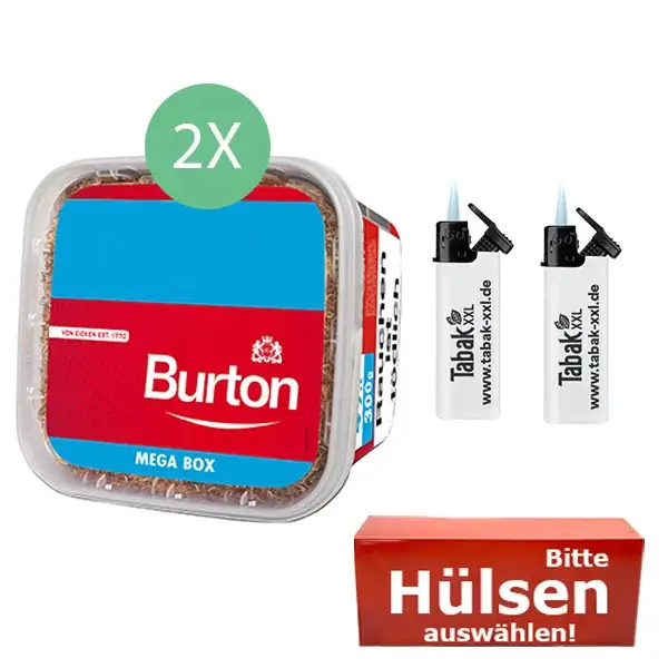 Burton Tabak Red 2 x Mega Box mit wählbaren Hülsen Burton Tabak Red 2 x Mega Box mit wählbaren Hülsen