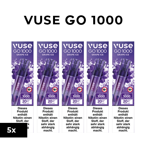 VUSE Go 1000 Grape Ice 5x