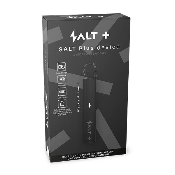 salt-plus-akku-e-zigarette-black-soft-touch-500-mah-mehrweg salt-plus-akku-e-zigarette-black-soft-touch-500-mah-mehrweg