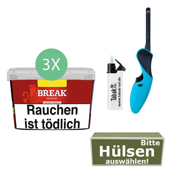 Break Tabak Red 3 x Mega Box mit wählbaren Hülsen Break Tabak Red 3 x Mega Box mit wählbaren Hülsen