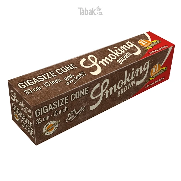 smoking-brown-giga-size-cone-6-x-1-stueck-mit-einfullhilfe-box