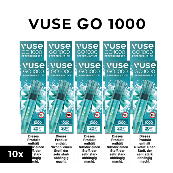 vuse go 1000 peppermint ice 10x