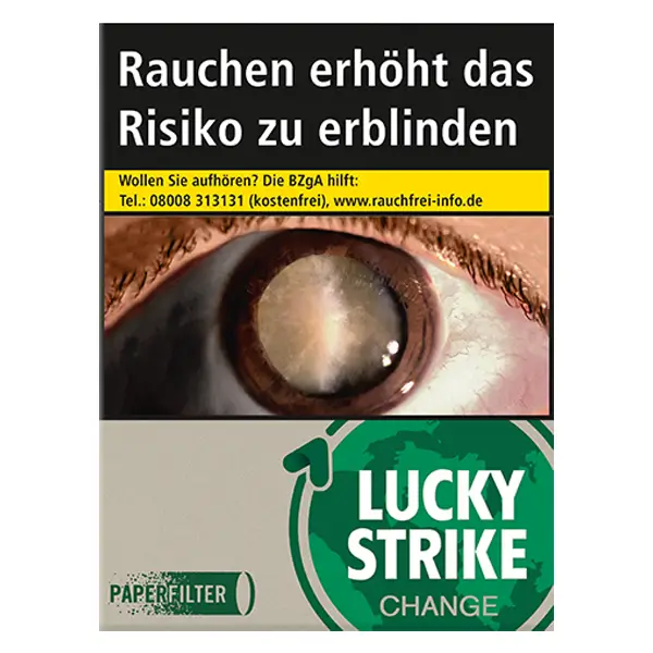 Die Lucky Strike Change Dark Green Zigaretten im Giga Pack.