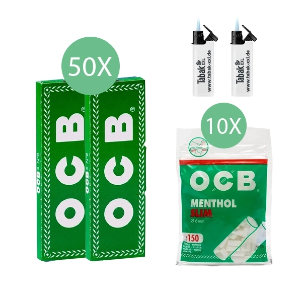 50x-ocb-blaettchen-gruen-no-8-50-blatt-+-10x-ocb-menthol-slim-filter-+-2x-sturmfeuerzeuge 50x-ocb-blaettchen-gruen-no-8-50-blatt-+-10x-ocb-menthol-slim-filter-+-2x-sturmfeuerzeuge