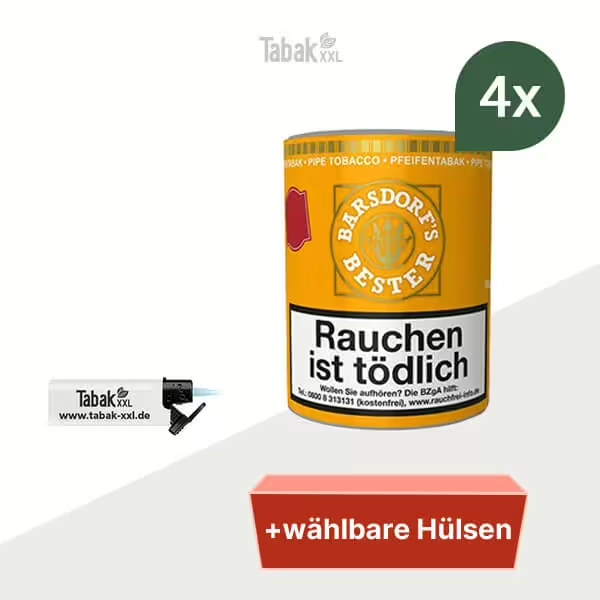 4x-barsdorf-s-bester-mixture-pfeifentabak-dose-mit-waehlbaren-huelsen-und-sturmfeuerzeug 4x-barsdorf-s-bester-mixture-pfeifentabak-dose-mit-waehlbaren-huelsen-und-sturmfeuerzeug