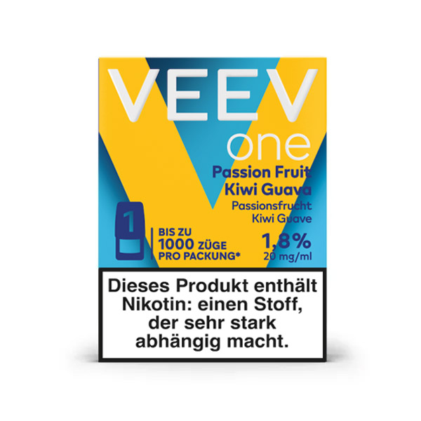 VEEV One Pods E-Zigarette Passion Fruit Kiwi Guava 20 mg Einweg