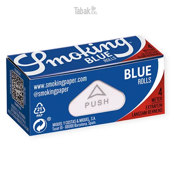 Smoking Blättchen Blue King Size Rolls 4 m