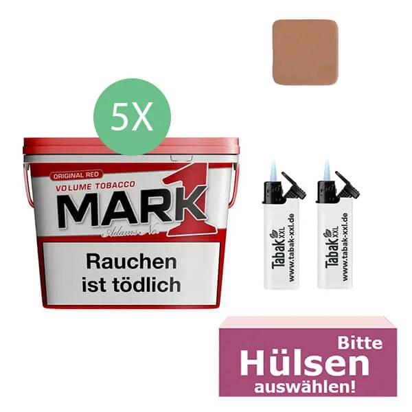 5x_mark_xl_2xsturm 5 x Mark 1 Tabak mit Sturmfeuerzeugen