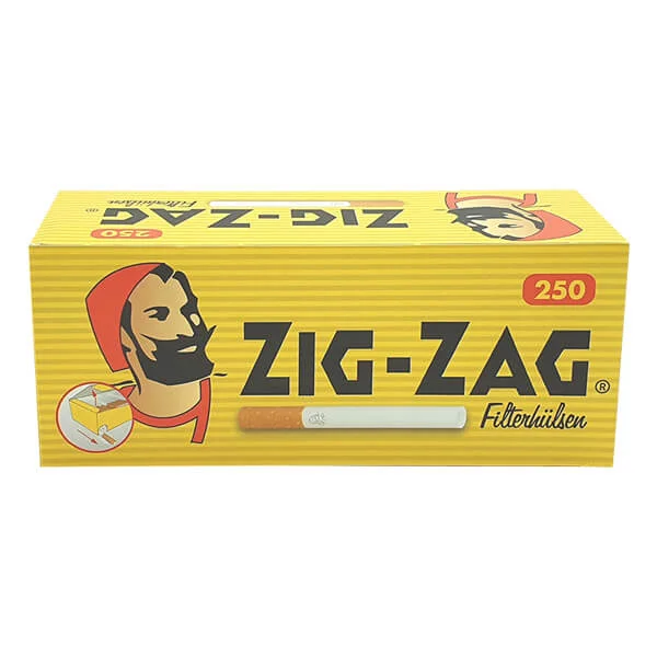 Zig-Zag Filterhülsen Gelb 250er Packung Zig-Zag Filterhülsen Gelb 250er Packung