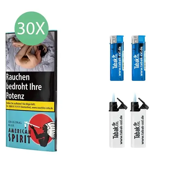 30xamerican blue_pouch_mit_feuerzeugen 30xamerican blue_pouch_mit_feuerzeugen