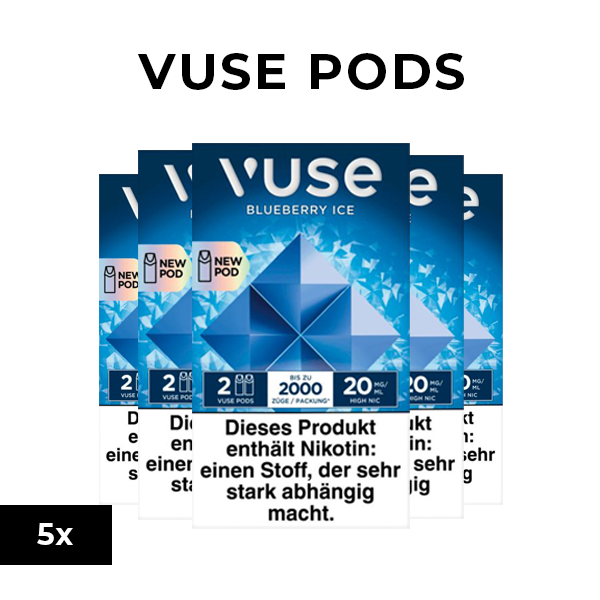 5x VUSE Pods blueberry ice