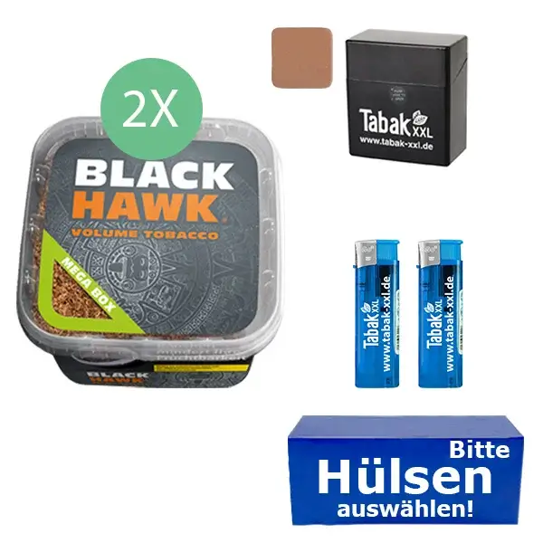 Black Hawk Tabak 2x Eimer mit wählbaren Hülsen und Etui Black Hawk Tabak 2x Eimer mit wählbaren Hülsen und Etui