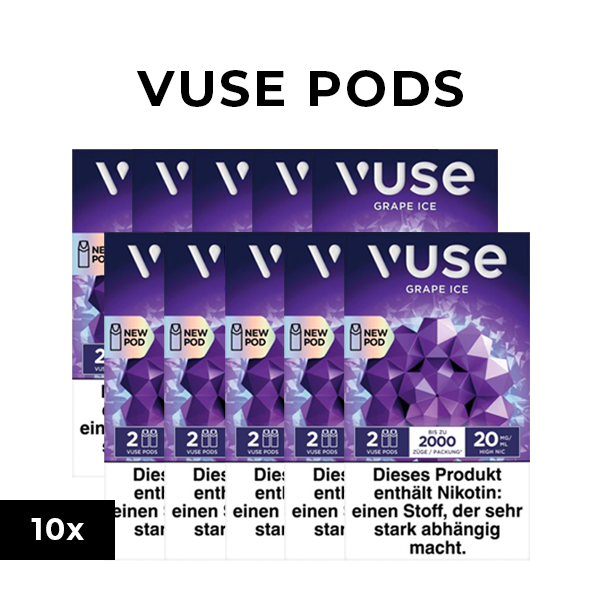 10x VUSE Pods grape ice