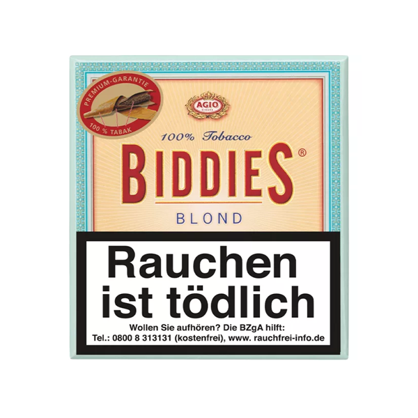 Biddies Zigarillos Blond M mit Naturdeckblatt