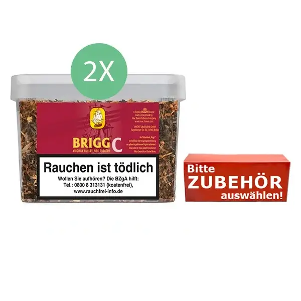 Brigg Tabak Cherry 2 x Eimer mit wählbarem Zubehör