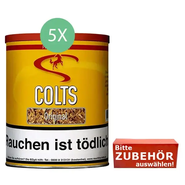 Colts Tabak 5 x Dose mit wählbarem Zubehör