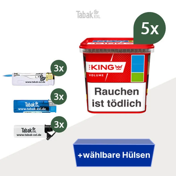 5x-king-volumentabak-blue-mit-wahlbarem-huelsen-feuerzeugen